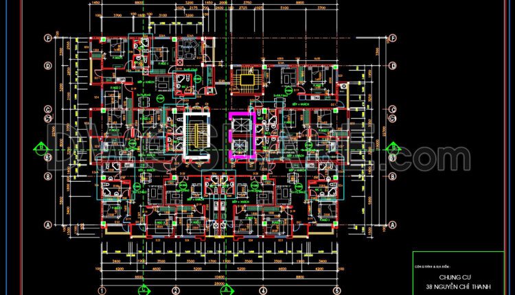 22. Free Download Of Cad Floor Plan For A 17-story Apartment Building