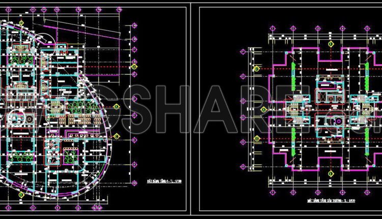 24. Cad Drawings Of A 24-story High-rise Residential Building Project With A Total Area Of 3628 M2 (2)