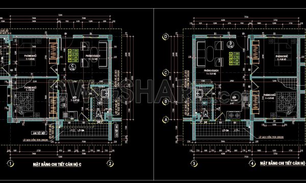 25. Free Download Complete 2-Bedroom Apartment Floor Plan CAD File