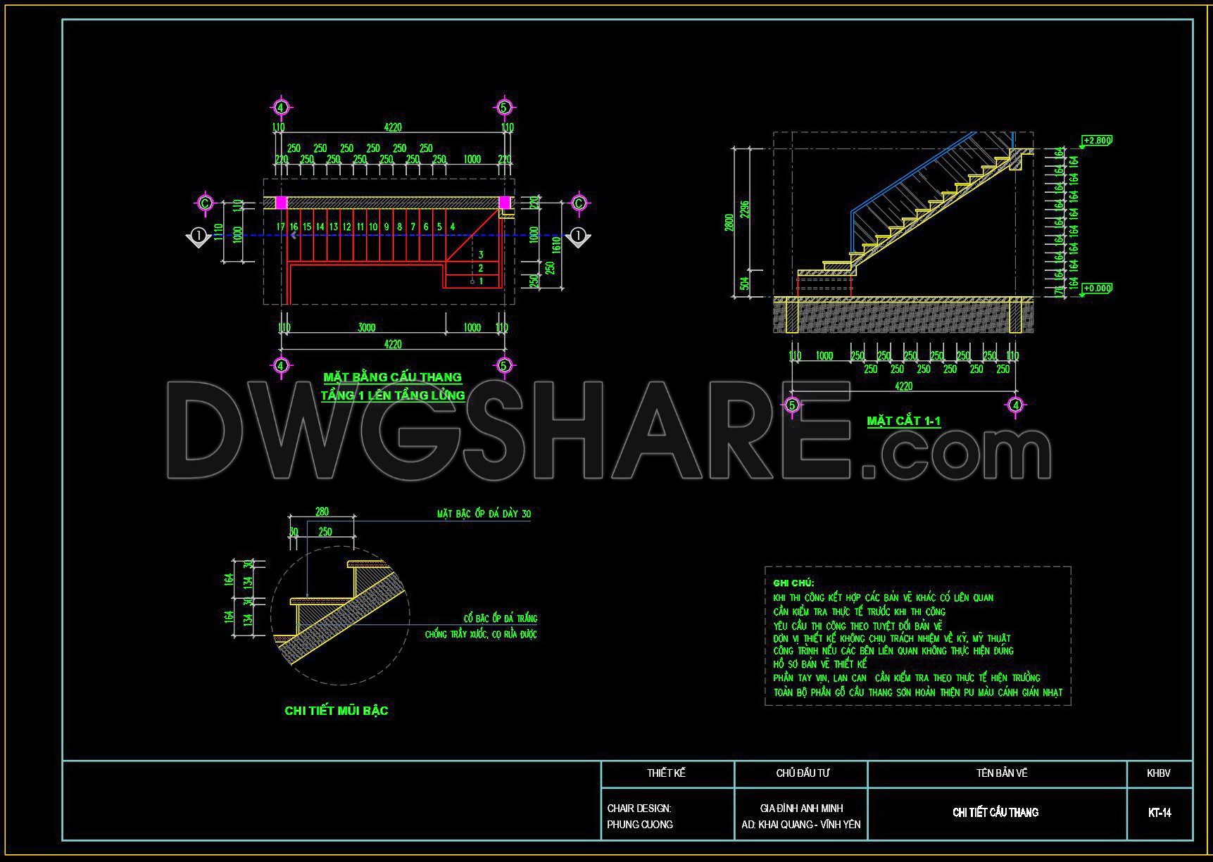 306. Free Download Detailed Cad Drawings Of Townhouse Stairs (1)