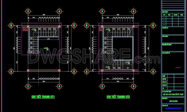 307. Free Download Detailed CAD for Classical Granite & Wood Staircase