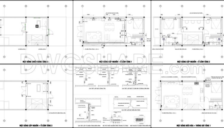 340. Free Download Of Mechanical And Electrical Construction Design Drawings For A 3-story House (4)