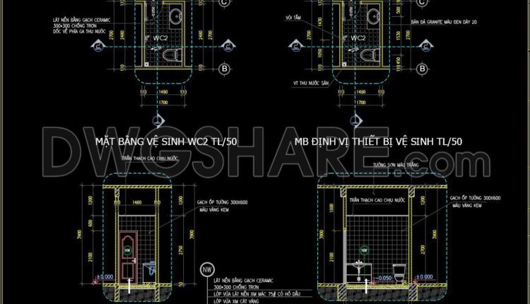 376. Free Dwg Download 5 Professional Bathroom Construction Detail Drawings (2)