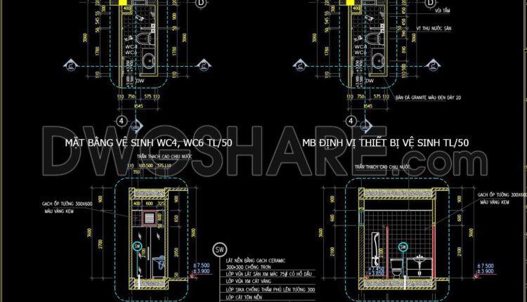 376. Free Dwg Download 5 Professional Bathroom Construction Detail Drawings (4)