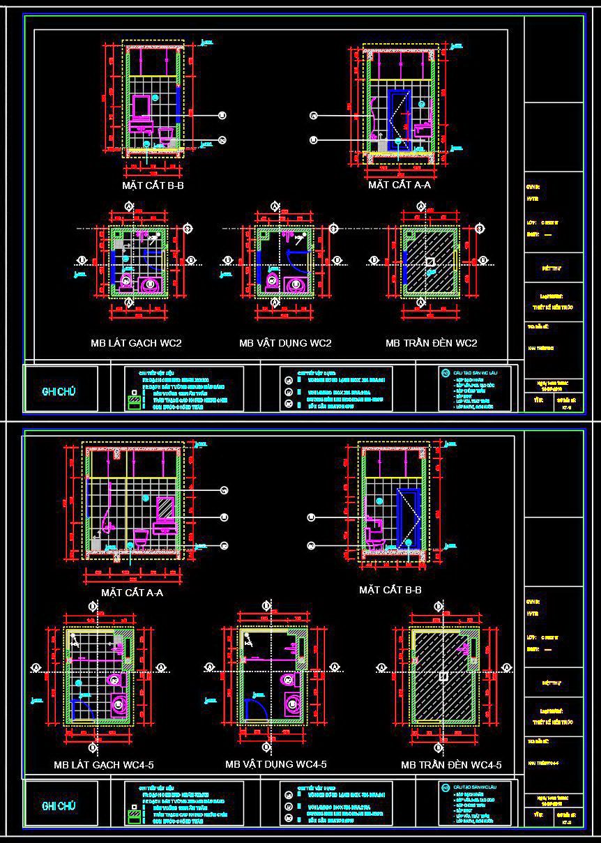 377. Free Download Complete Bathroom Construction Details (cad & Dwg) (2)