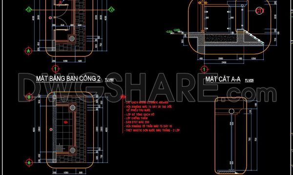 1 year ago
                

                
             987415. Free Download Residential Architectural CAD Details Balconies