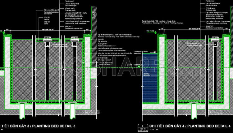 430. Free Download Detailed Cad Drawing Of A Concrete Planter Box (1)