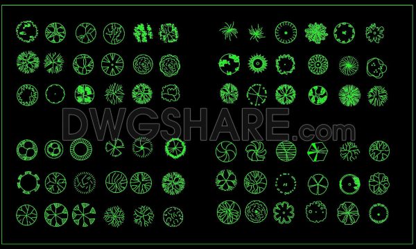 45. Trees AutoCAD blocks free download