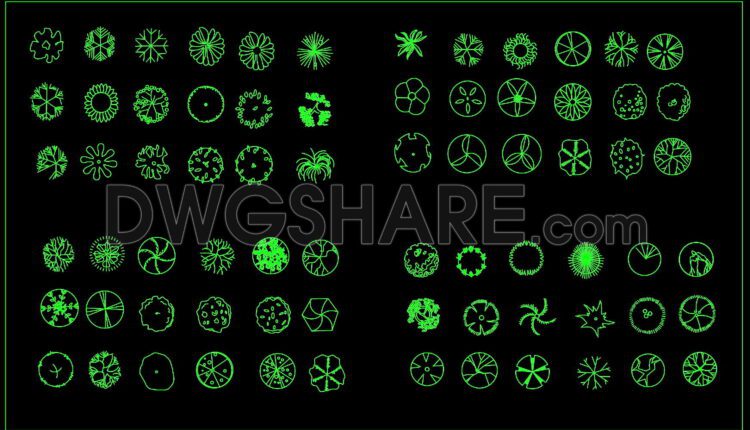 46. Free Cad Blocks Tree & Plant Symbols For Plan View