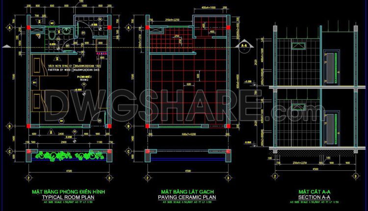 54. Free Download Complete Guesthouse Design – Architectural Cad Project (5)