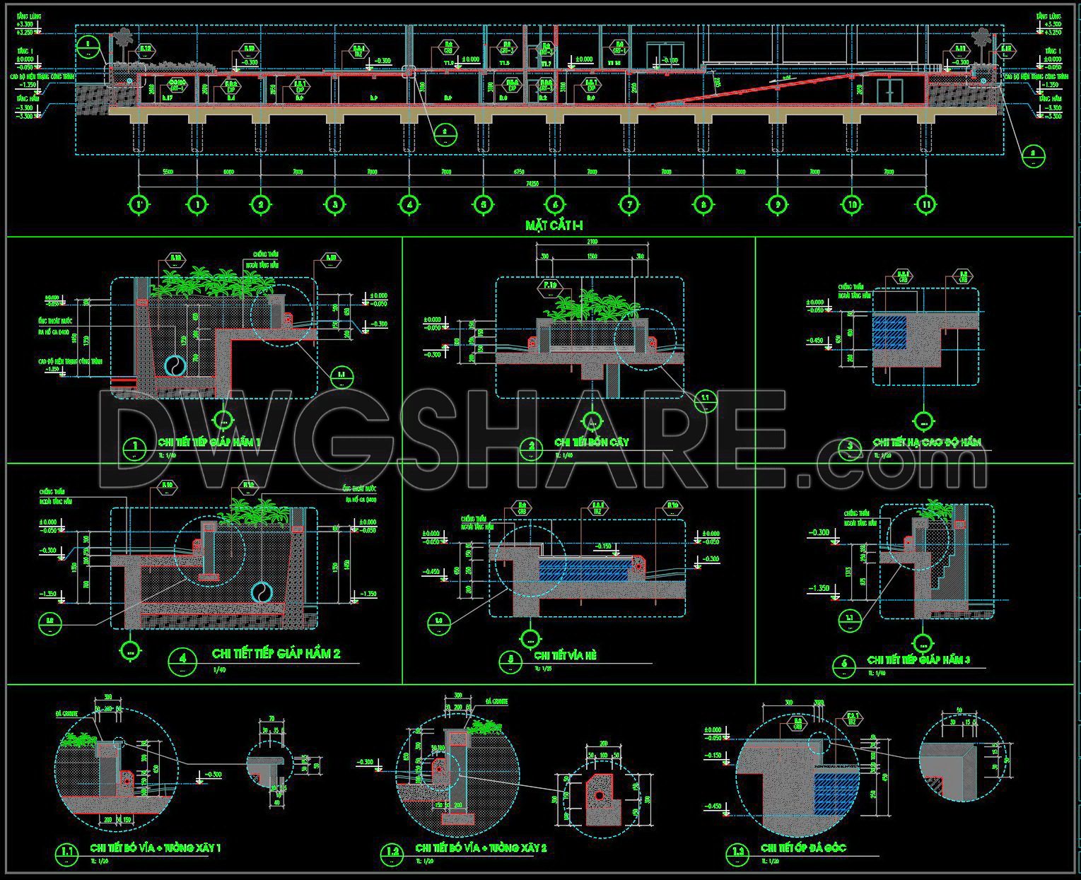 544. Free Download Hotel Basement Structural & Waterproofing Cad Drawings (1)