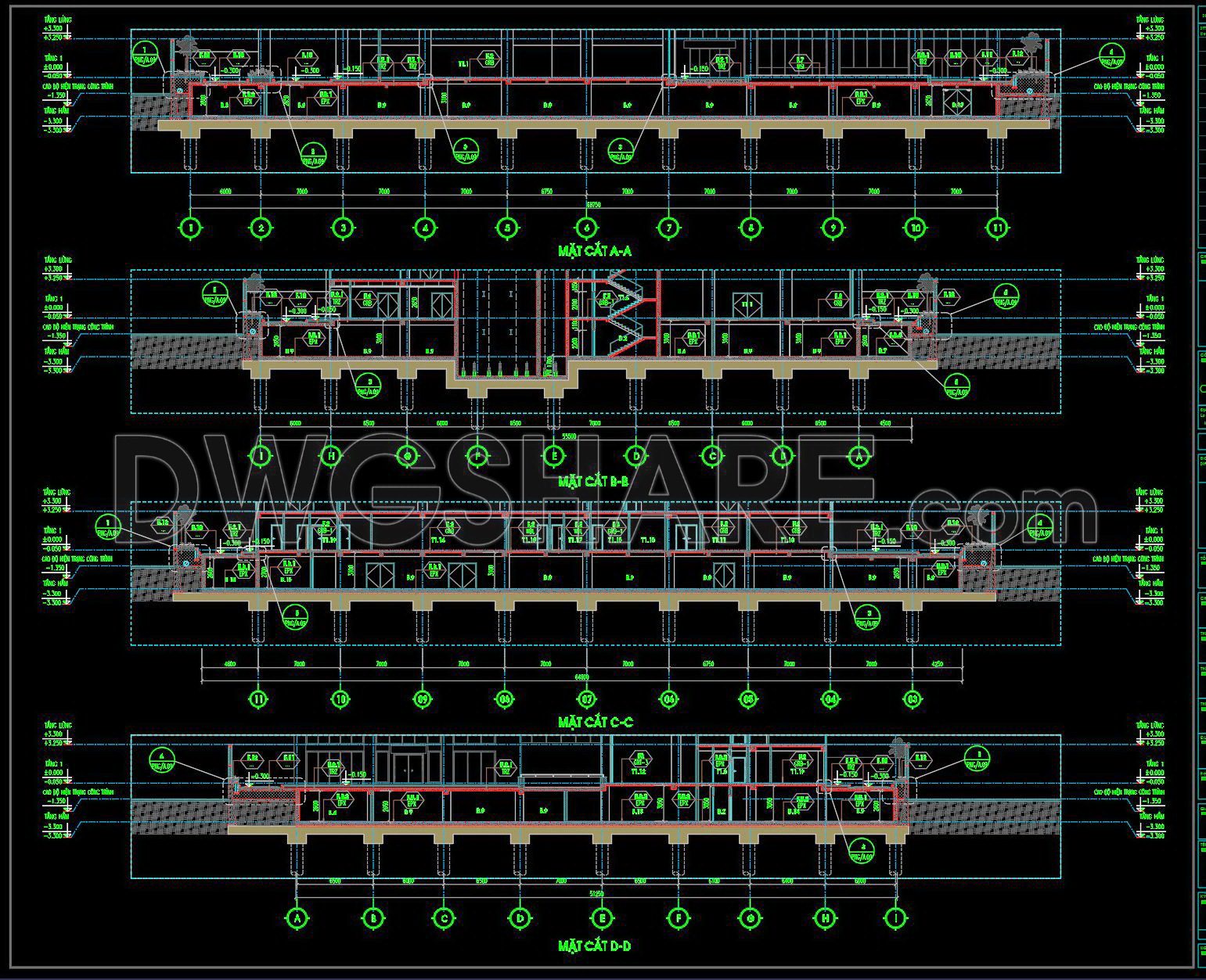 544. Free Download Hotel Basement Structural & Waterproofing Cad Drawings (2)