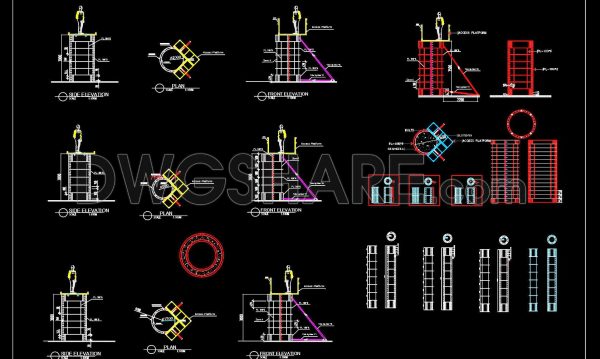 1 year ago
                

                
             1,796620. Scaffolding System Design for Circular Columns – Free CAD Template