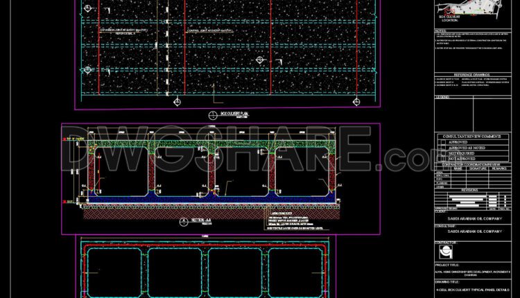 622. Free Download 4-cell Box Culvert Structural Cad Drawings (3)