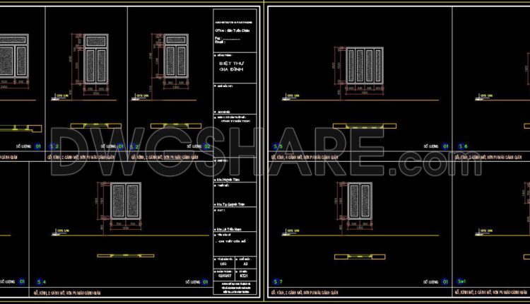 679. Free Download – Complete Cad Drawings Of Doors And Windows (2)