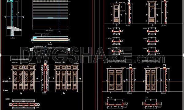 681. Free Download – Complete Cad Drawings Of Doors And Windows