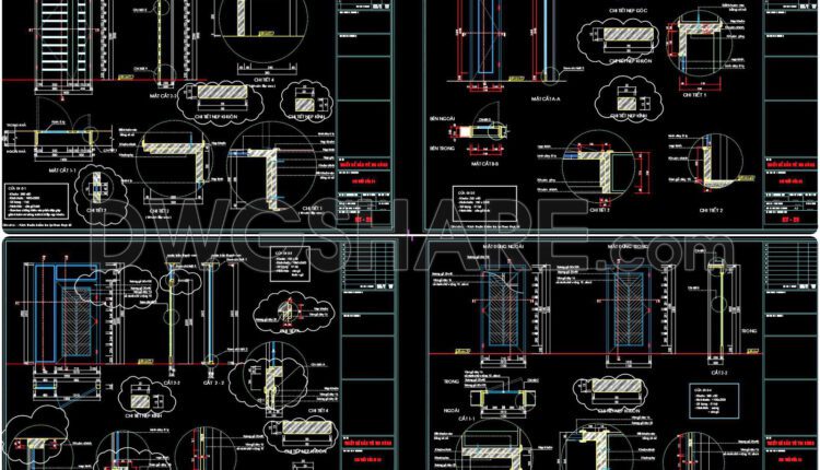 682. Free Download – Complete Cad Drawings Of Doors And Windows (1)