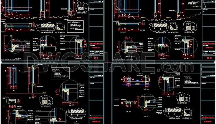 682. Free Download – Complete Cad Drawings Of Doors And Windows (3)