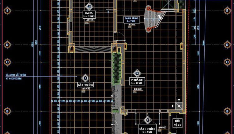 91. Download Free Detailed Cad Drawings Of Floor Plans For A 3-story Townhouse (1)