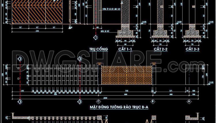 191. Download Cad Drawings For Technical Design And Construction Of Gate And Fence For Townhouse (1)