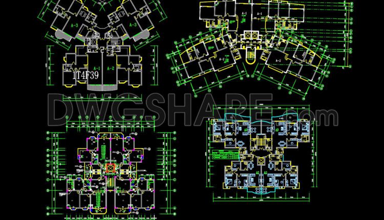 254. Free Download Of Cad Drawings For Sample Apartment Floor Plans