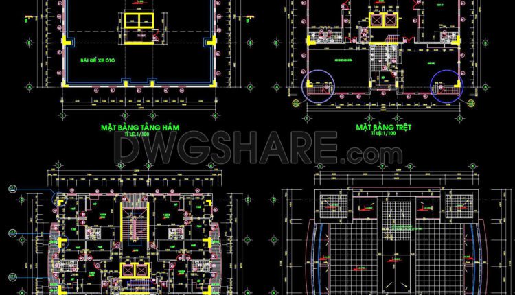 31. Cad Drawings Of A 11-story High-rise Residential Building Project With A Total Area Of 1,120 M2 (4)