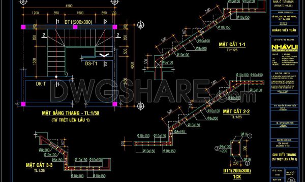 1 year ago
                

                
             804311. Free Download Engineering Drawings for a Two-Flight Concrete Staircase