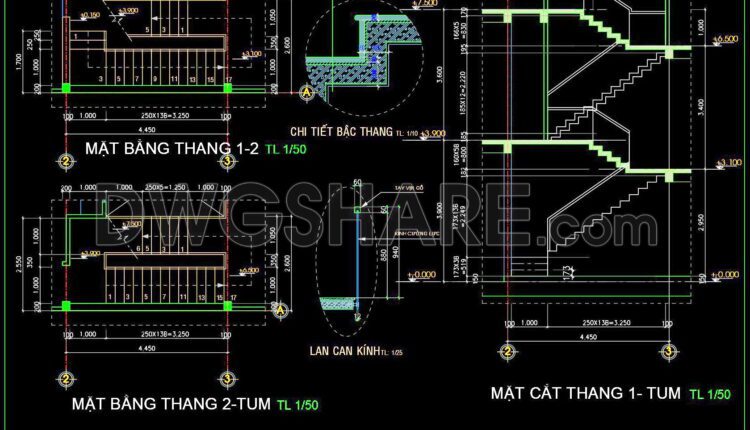 313. Free Download Detailed Cad Drawings Of Townhouse Stairs