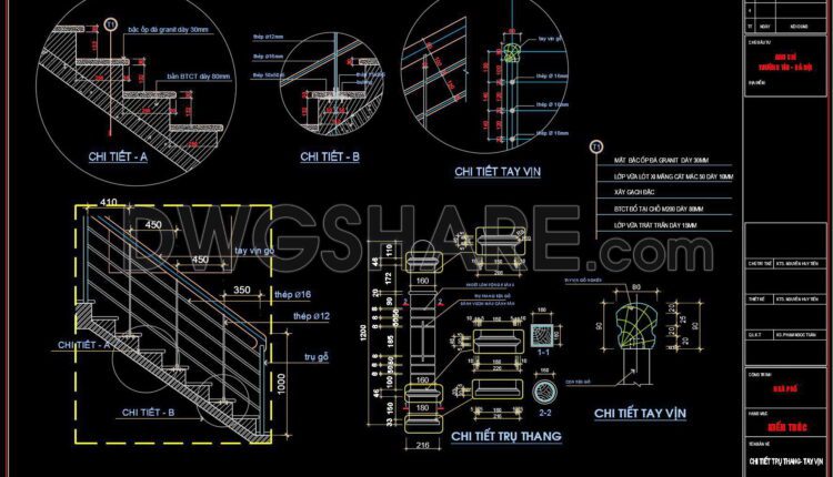 314. Free Download Detailed Cad Drawings Of Townhouse Stairs (3)
