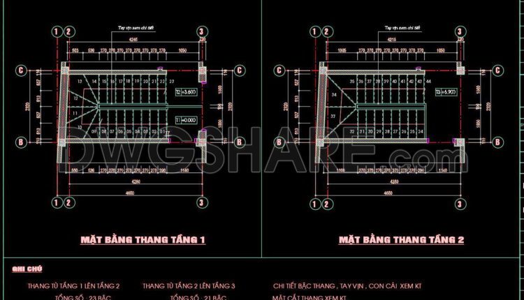 317. Free Download Detailed Cad Drawings Of Townhouse Stairs (1)