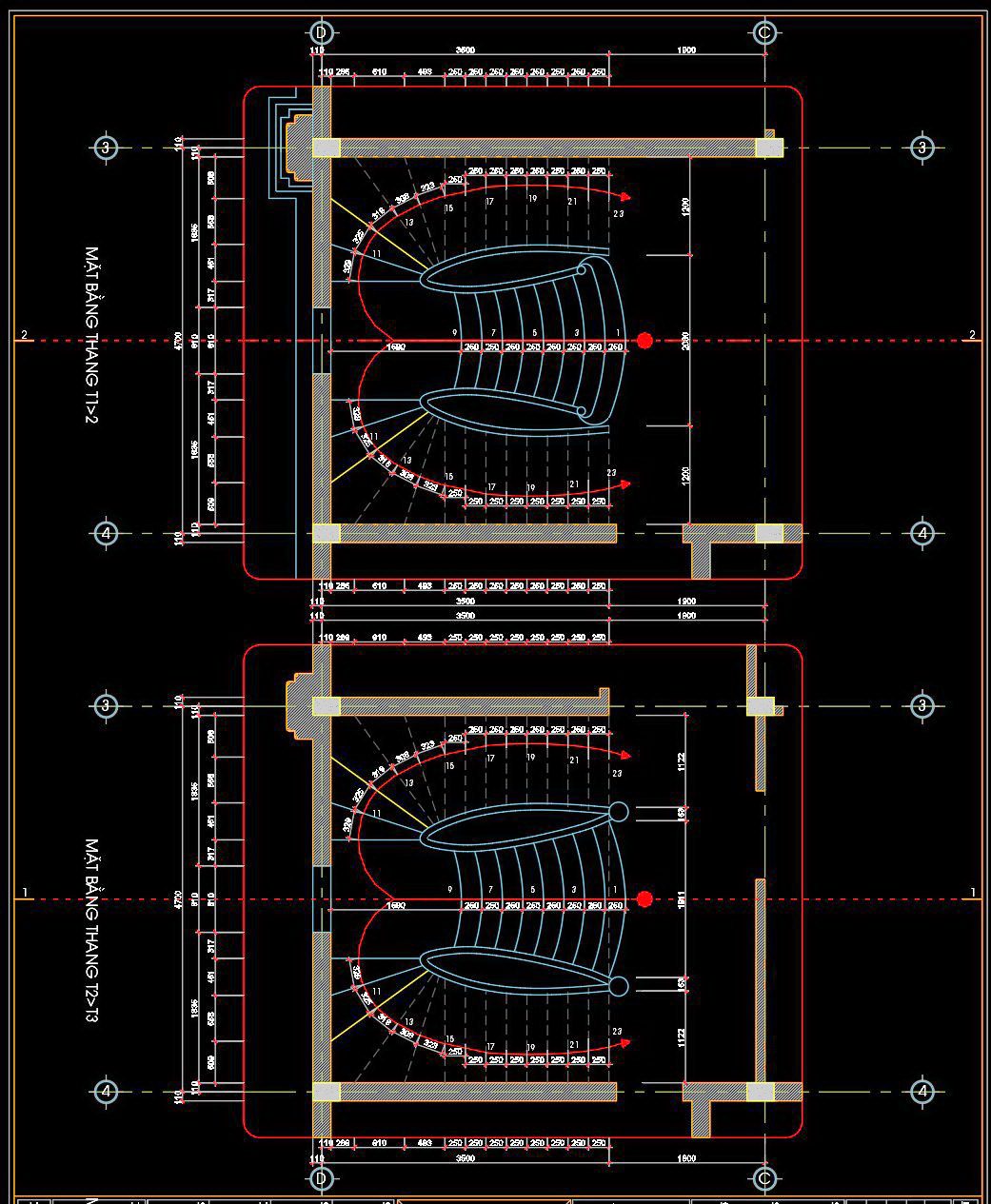 319. Free Download Detailed Cad Drawings Of Townhouse Stairs (1)