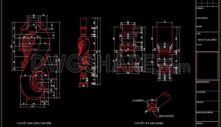 319. Free Download Detailed Cad Drawings Of Townhouse Stairs (4)