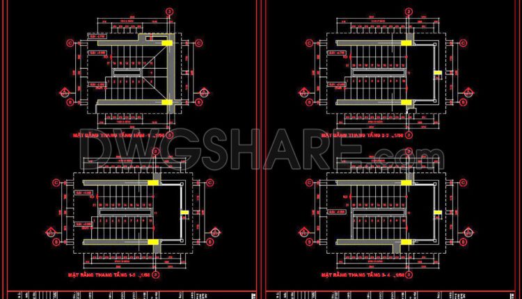 321. Free Download Detailed Cad Drawings Of Townhouse Stairs (1)