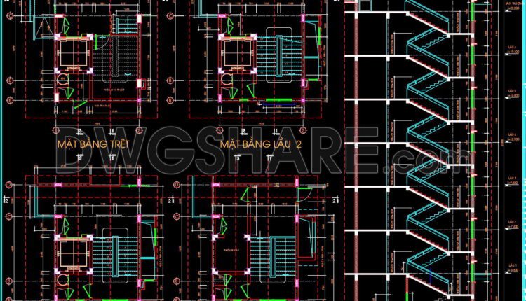 33. Cad Drawings Of A 6-storey Apartment Building Project With A Total Floor Area Of 6,000 Square Meters (10)