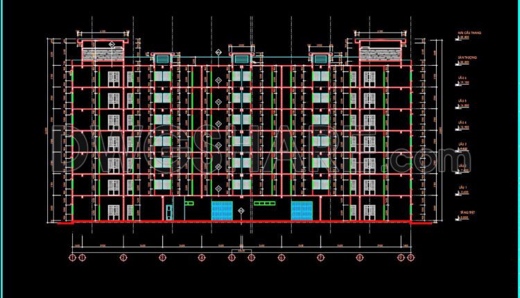 33. Cad Drawings Of A 6-storey Apartment Building Project With A Total Floor Area Of 6,000 Square Meters (3)