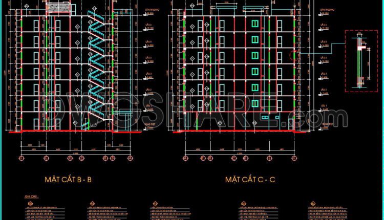 33. Cad Drawings Of A 6-storey Apartment Building Project With A Total Floor Area Of 6,000 Square Meters (4)