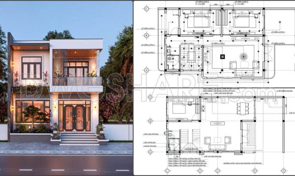 1 year ago
                

                
             1,807342. Free Download of Mechanical and Electrical Construction Design Drawings for a 2-Story House