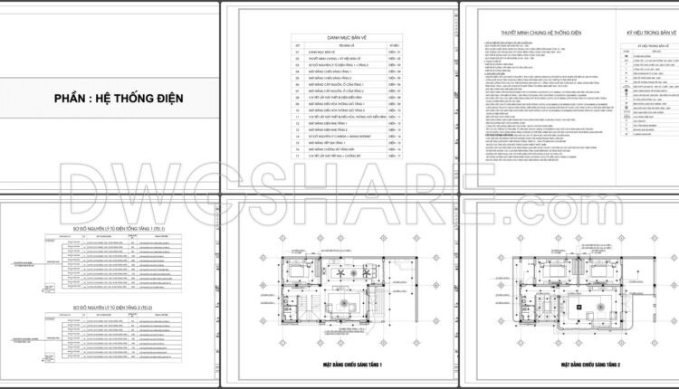 342. Free Download Of Mechanical And Electrical Construction Design Drawings For A 2-story House (1)