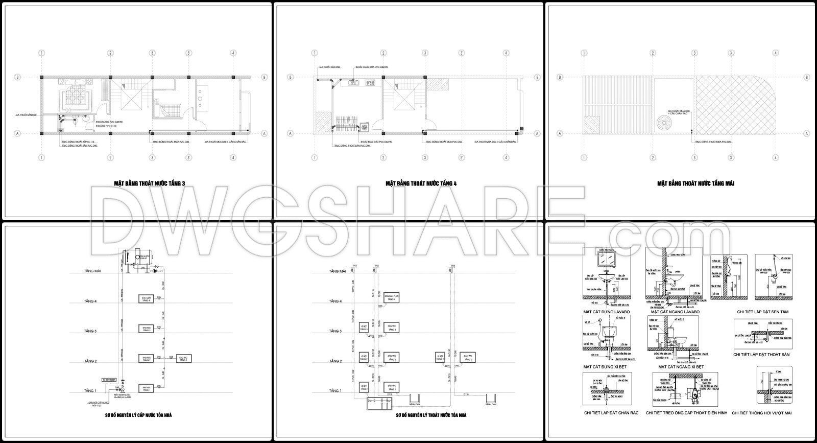343. Free Download Of Mechanical And Electrical Construction Design Drawings For A 3-story House (8)