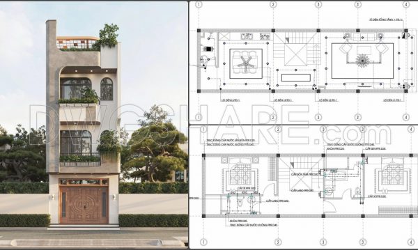 1 year ago
                

                
             1,769343. Free Download of Mechanical and Electrical Construction Design Drawings for a 3-Story House