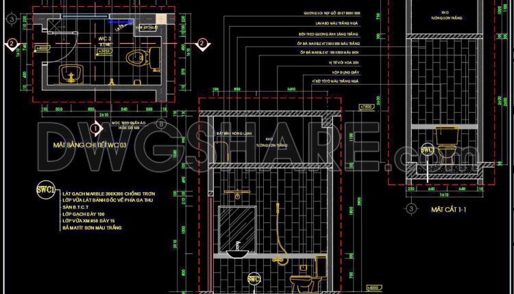 379. Free Download Detailed Residential Bathroom Cad Drawings (1)