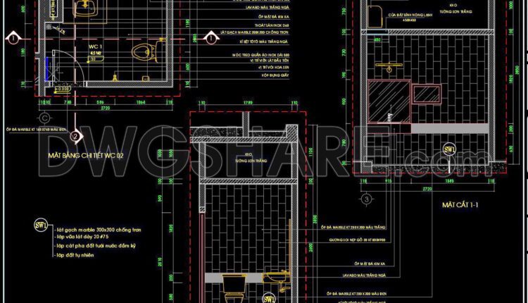 379. Free Download Detailed Residential Bathroom Cad Drawings (4)
