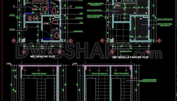 380. Free Download Detailed Residential Bathroom Cad Drawings (1)
