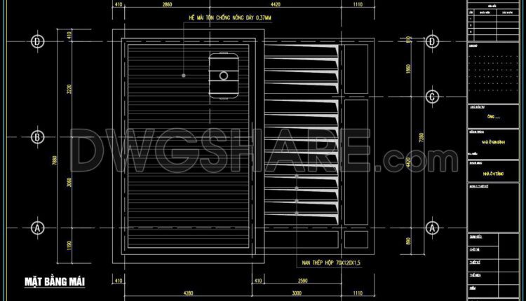 429. Download Cad Design Drawings For A 4-story House With Dimensions 6.5m X 7.5m (6)