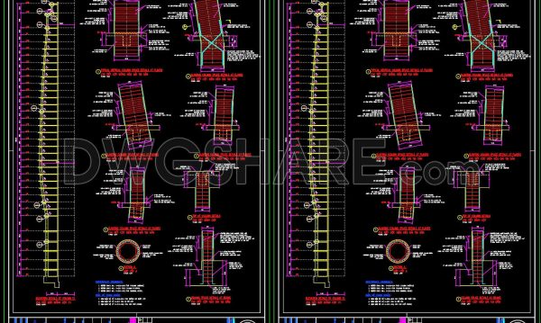 627. Free Download Detailed Concrete Column Cad Drawings
