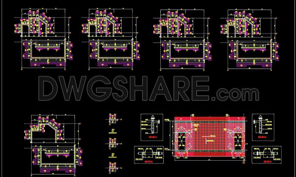 1 year ago
                

                
             1,105629. Concrete Wall Reinforcement CAD Drawings – Free DWG Download