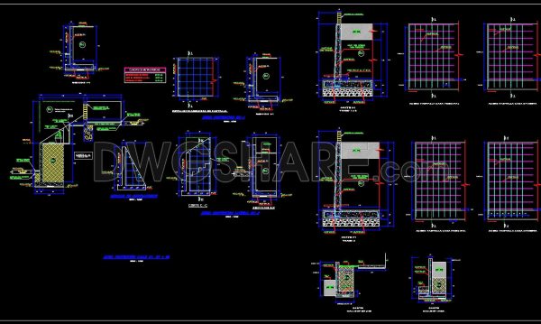 1 year ago
                

                
             1,071630. Free Essential CAD Template Containment Wall Elevations and Sections