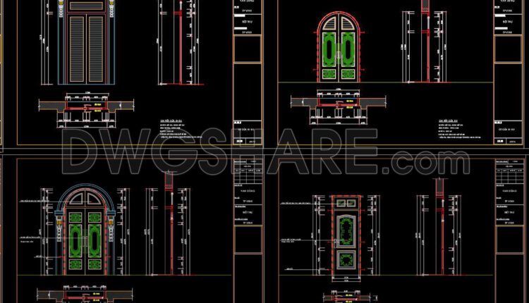 688. Free Detailed Cad Drawings Of Doors, Windows For Download (2)