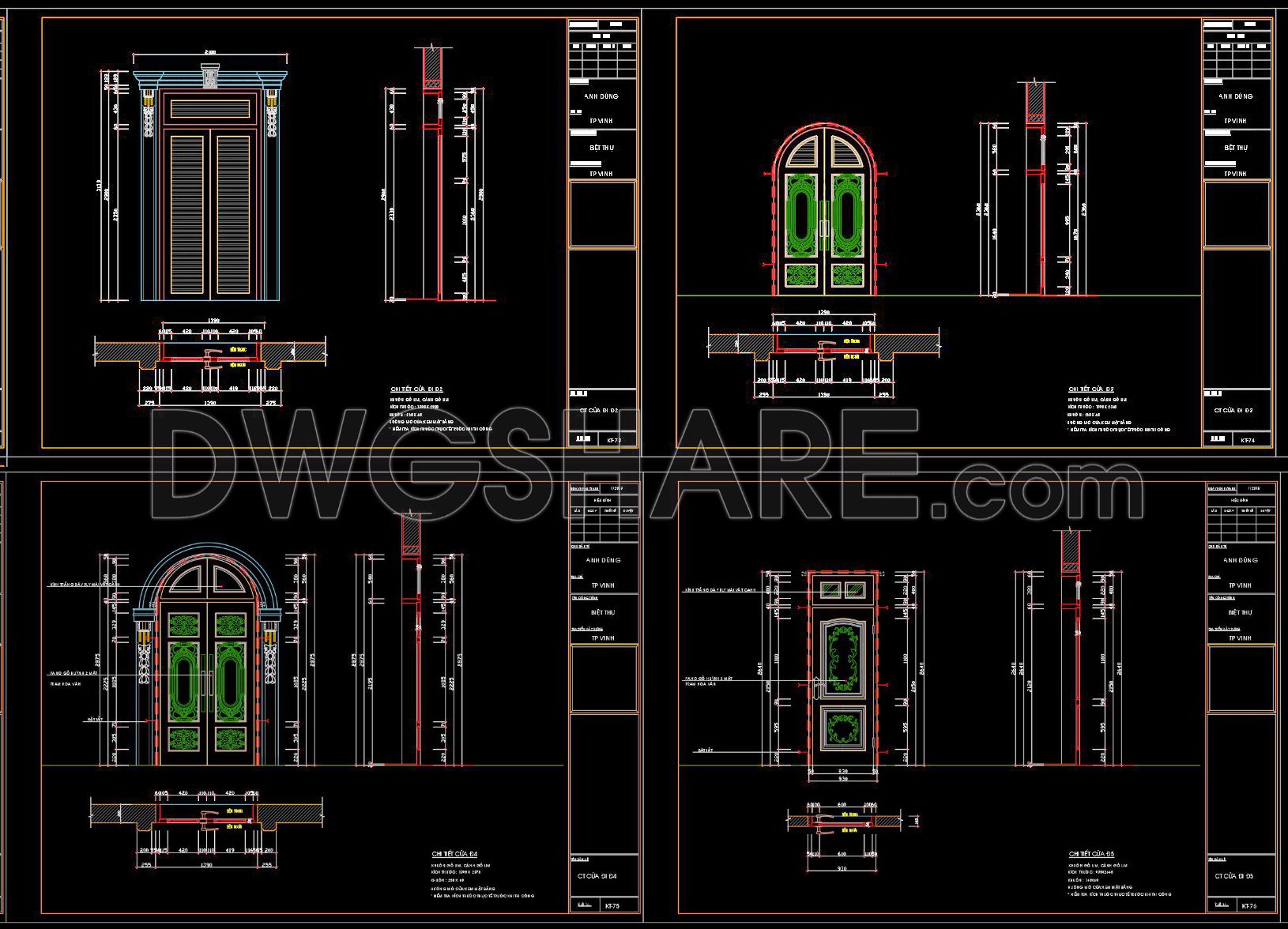 688. Free Detailed Cad Drawings Of Doors, Windows For Download (2)