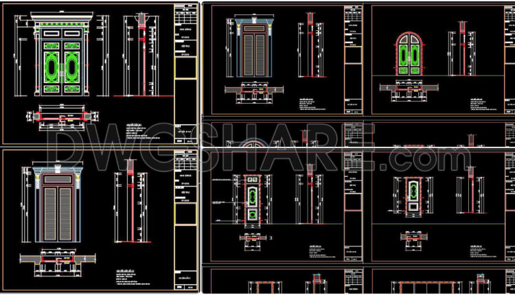 688. Free Detailed Cad Drawings Of Doors, Windows For Download